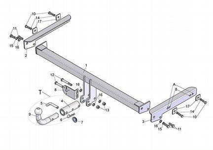 Фаркоп Лидер плюс для Audi Q3 2011-2018 (С быстрос