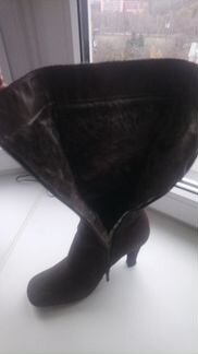 Женские зимние сапоги натур. велюр 37-38 р-р