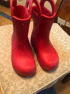 Сапожки Crocs красные р.30